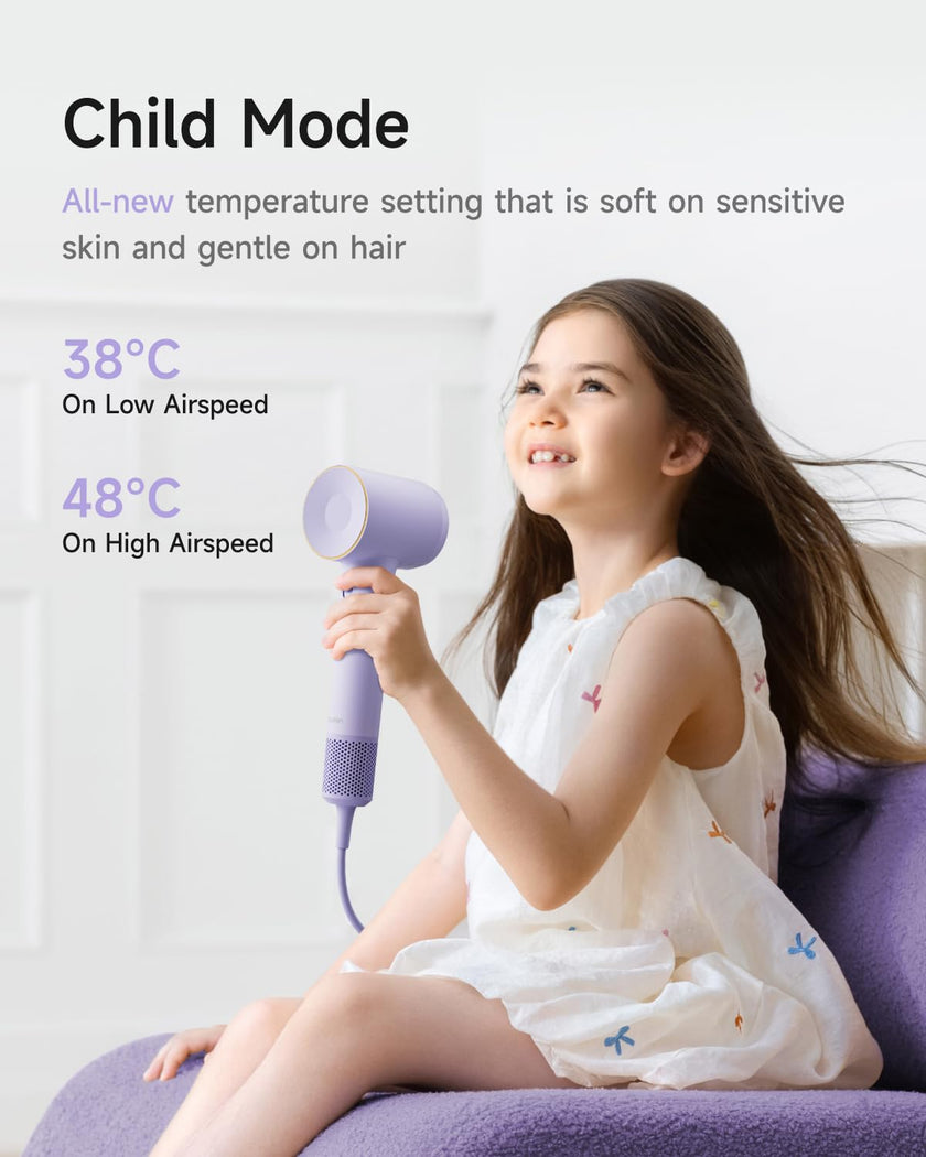 Laifen Hair Dryer SE 2, 200 Million Negative Ionic Blow Dryer with Child Mode and 108,000 RPM Brushless Motor, 1400W Powerful Fast Drying High-Speed Low Noise Hairdryer with Magnetic Attachments, HD130 🍁 All In One Marketplace Canada