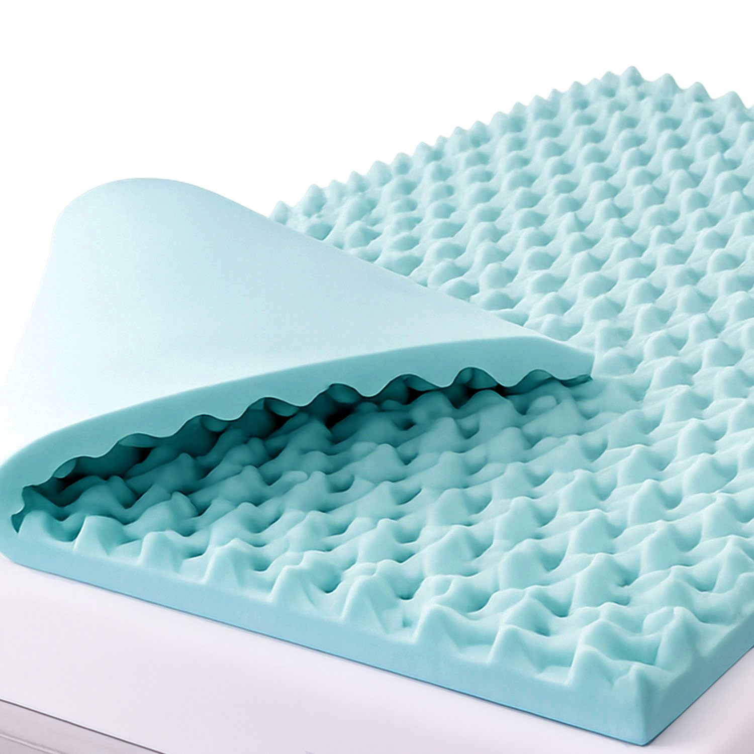 DMI Foam Mattress Topper, Egg Crate Foam Pad, Mattress Pad and Bed Topper for Support, Air Circulation, Pressure Relief and Weight Distribution, Twin Size Mattress, 33 x 72 x 2,Blue 🍁 All In One Marketplace Canada