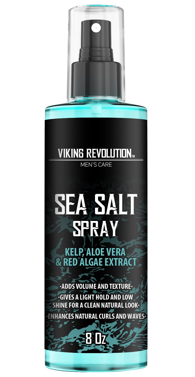 Viking Revolution - Sea Salt Spray Hair Men - 240ml - Texturizing Spray with Kelp, Aloe Vera & Red Algae Extract - Hairspray to Add Volume & Texture - Beach Hair Spray - Gifts For Men 🍁 All In One Marketplace Canada