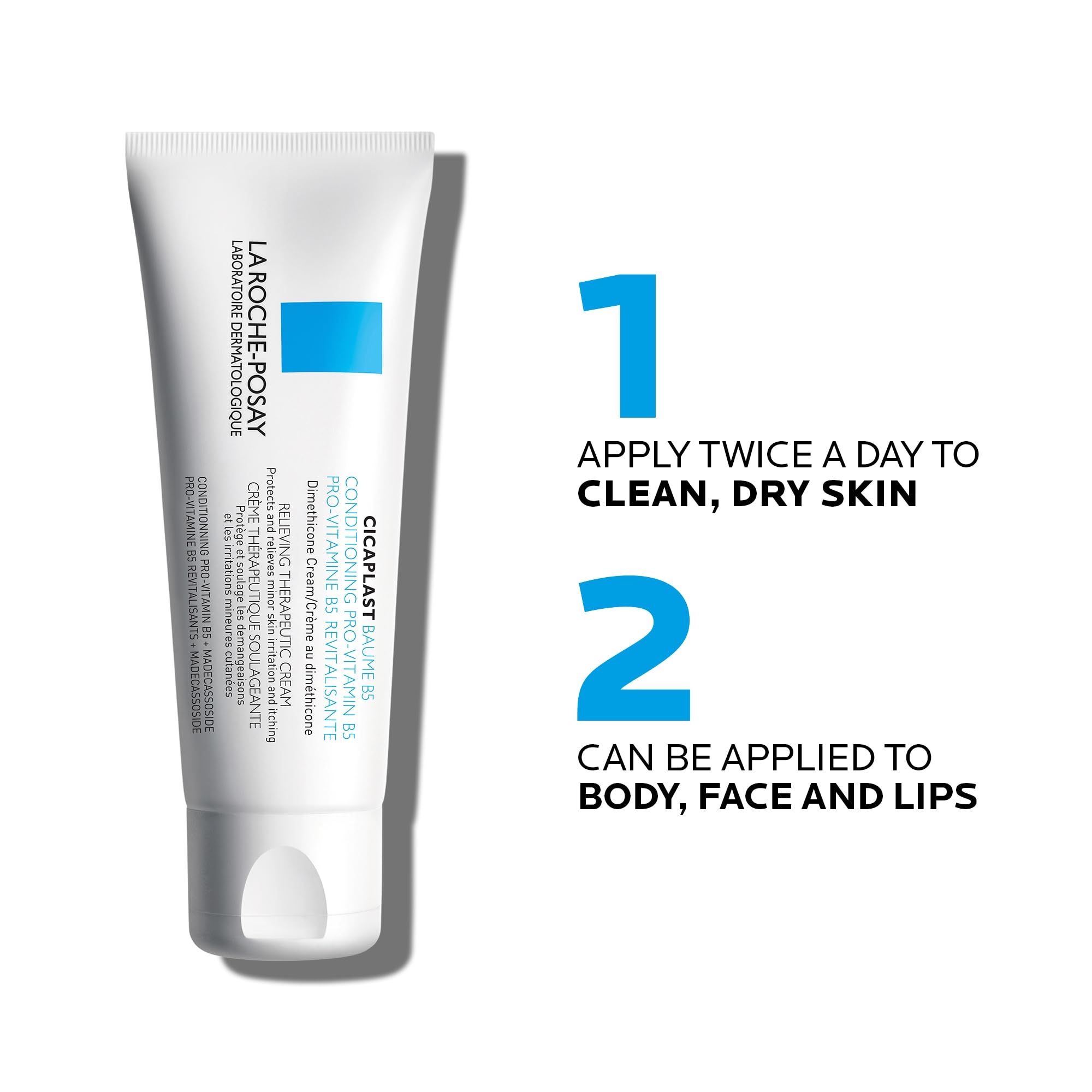 La Roche Posay Cicaplast Baume B5, Multi-Purpose Soothing Balm for Dry Skin, Absorbs Quickly, Non-Sticky, Glassy Skin Finish, for Face or Body, Suitable for the Whole Family, Fragrance Free, 40ml 🍁 All In One Marketplace Canada