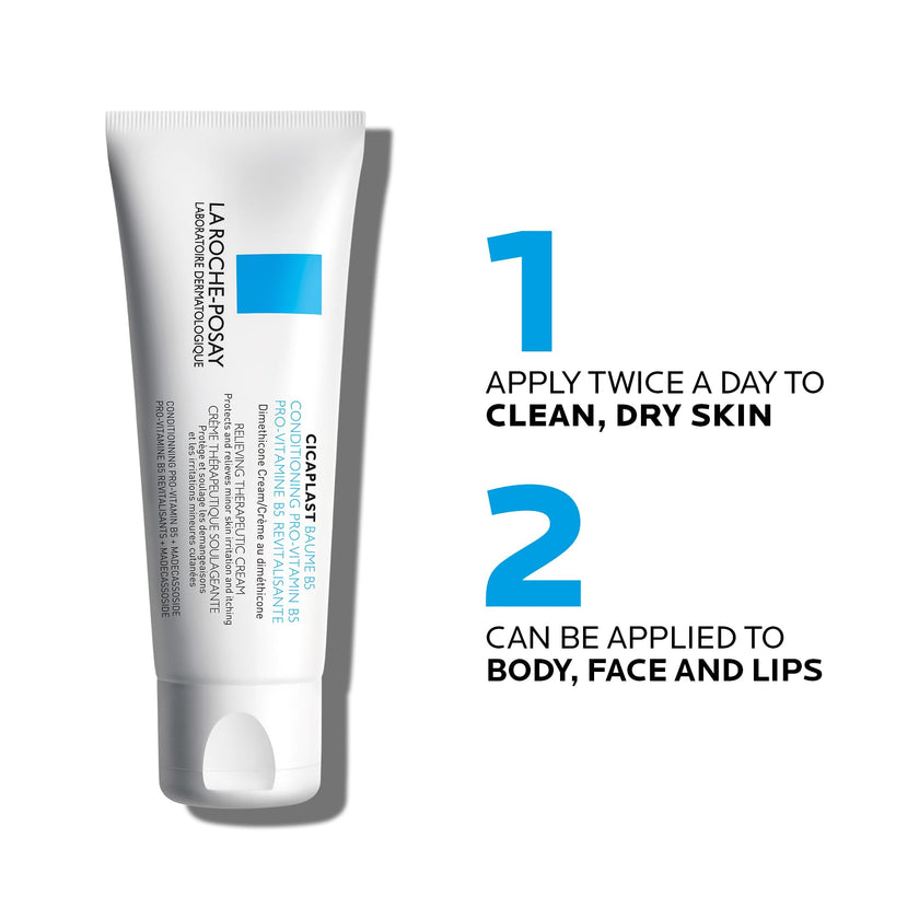 La Roche Posay Cicaplast Baume B5, Multi-Purpose Soothing Balm for Dry Skin, Absorbs Quickly, Non-Sticky, Glassy Skin Finish, for Face or Body, Suitable for the Whole Family, Fragrance Free, 40ml 🍁 All In One Marketplace Canada