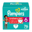 Pampers Diapers - Cruisers 360 degrees - Size 6, 76 Count, up to 100% Leakproof Fit, Designed for Active Babies, Pull On Diaper, EZ Off Tabs Designed for Easy Changes 🍁 All In One Marketplace Canada
