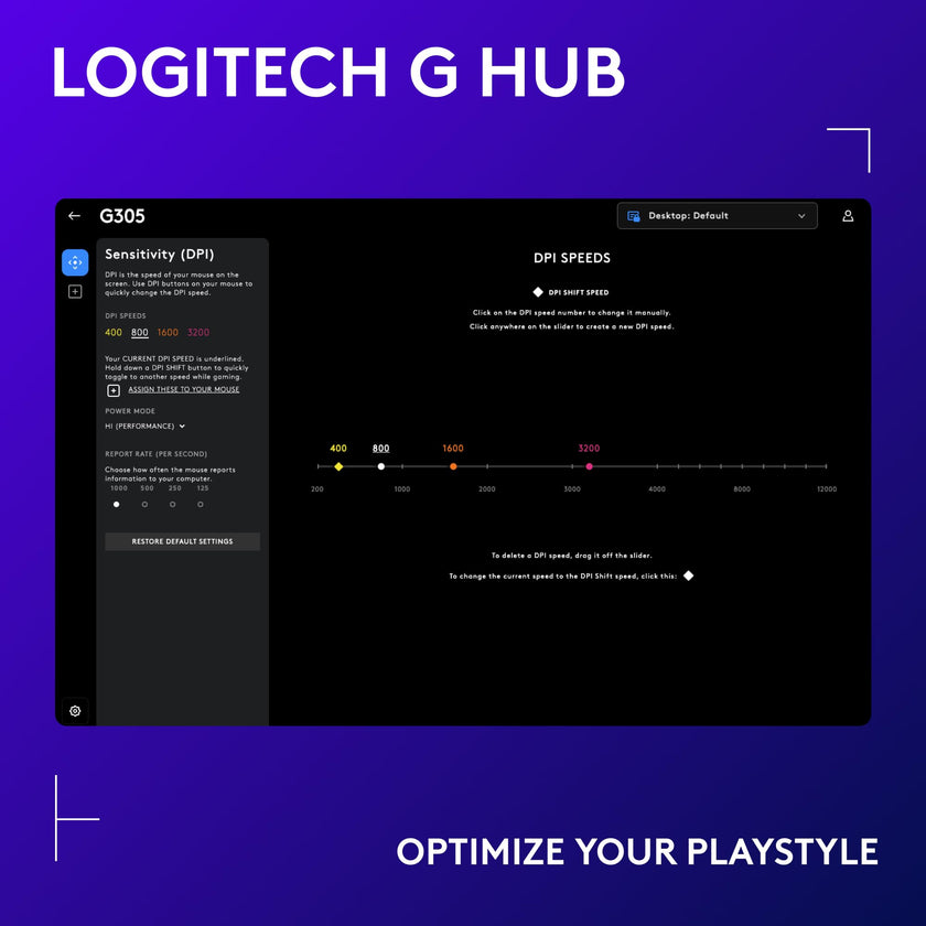 Logitech G305 Lightspeed Wireless Gaming Mouse, Hero Sensor, 12,000 DPI, Lightweight, 6 Programmable Buttons, 250h Battery, On-Board Memory, Compatible with PC, Mac - White 🍁 All In One Marketplace Canada