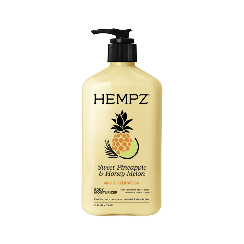 Hempz Sweet Pineapple & Honey Melon Moisturizing Skin Lotion, Natural Hemp Seed Herbal Body Moisturizer with Jojoba, Natural Extracts, Vitamin A and E, 17 oz 🍁 All In One Marketplace Canada