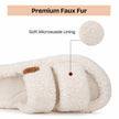 EverFoams Womens Fuzzy Open-toe Slippers Soft Comfy Memory Foam Indoor House Shoes Vanilla Ice,7-8 US 🍁 All In One Marketplace Canada
