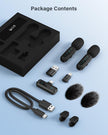 Wireless Lavalier Microphone for iPhone, iPad, Android Phone，2-Pack Mini Microphone with Noise Reduction, Auto Pairing and Mute & Reverb for Vlogging, Video Recording, TikTok, YouTube - Plug & Play 🍁 All In One Marketplace Canada