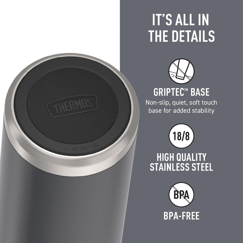 THERMOS, ICON Series, Stainless Steel Beverage Bottle, Granite, 1.2 L 🍁 All In One Marketplace Canada