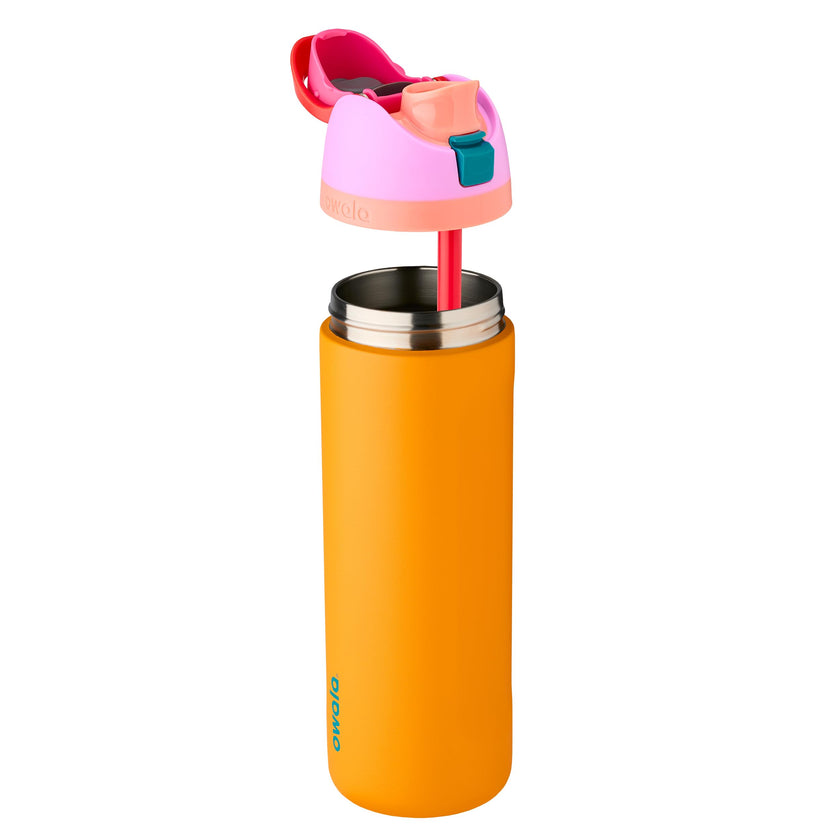 Owala FreeSip Insulated Stainless Steel Water Bottle with Straw for Sports and Travel, BPA-Free, 24-oz, Orchid/Orange (Tropical) 🍁 All In One Marketplace Canada