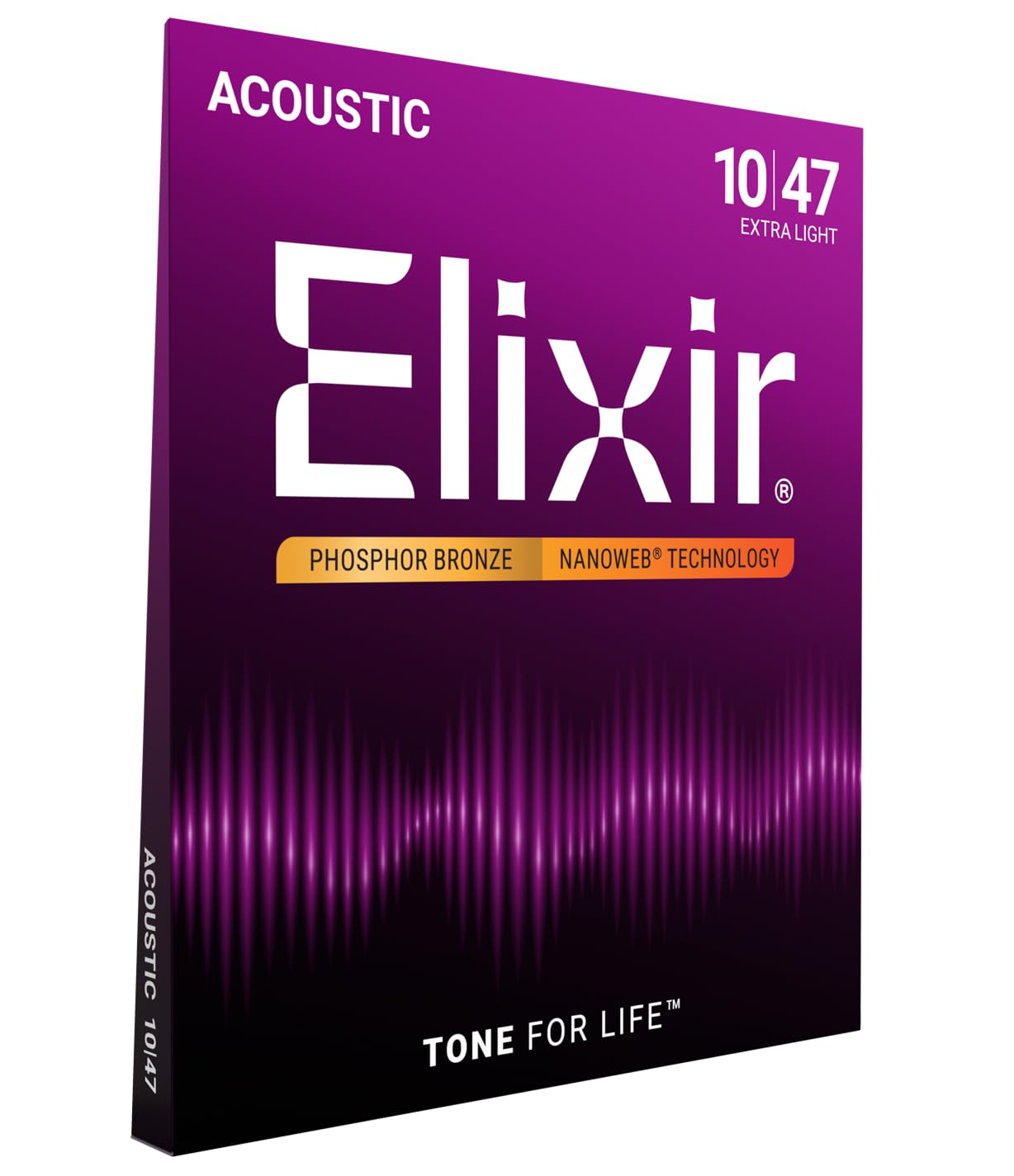 Elixir 16002 Phosphor Bronze Nanoweb Coating Acoustic Guitar Strings - Extra Light 10-47 🍁 All In One Marketplace Canada