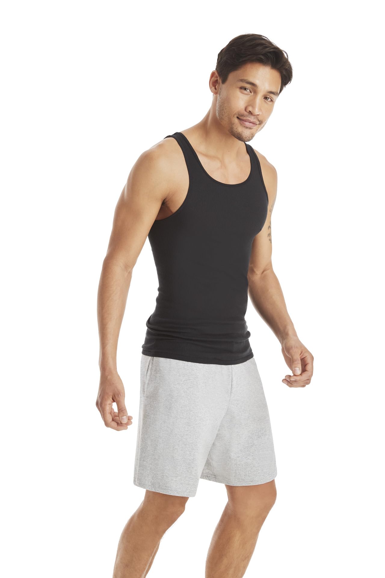 Hanes Men’s Ribbed Tank, Cotton Undershirt Tank, 6-Pack, Assorted, Size Small 🍁 All In One Marketplace Canada