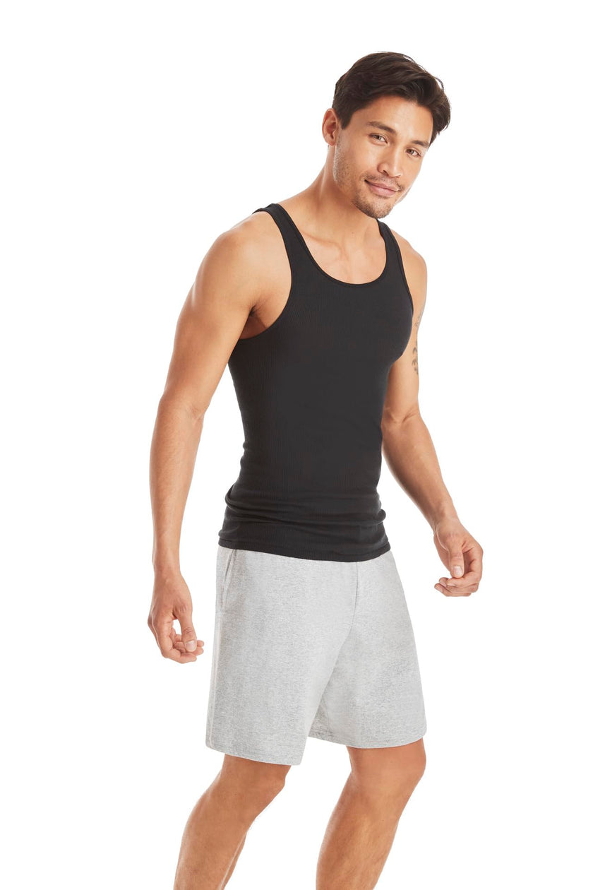 Hanes Men’s Ribbed Tank, Cotton Undershirt Tank, 6-Pack, Assorted, Size Small 🍁 All In One Marketplace Canada
