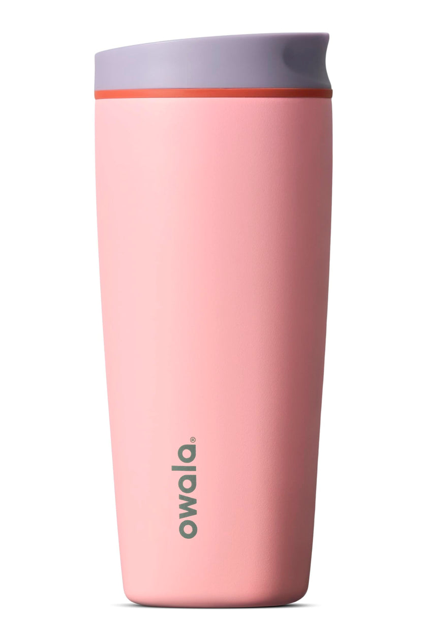 Owala SmoothSip Slider Insulated Stainless Steel Coffee Tumbler, Reusable Iced Coffee Cup, Hot Coffee Travel Mug, BPA Free 20 oz, Sugar High 🍁 All In One Marketplace Canada