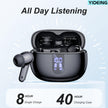 Wireless Earbuds, Bluetooth 5.3 Headphones with HiFi Stereo Sound,40H Playtime with LED Power Display Charging Case, IPx7 Waterproof in-Ear Earphone with Mic for Phone Computer Laptop,Black 🍁 All In One Marketplace Canada