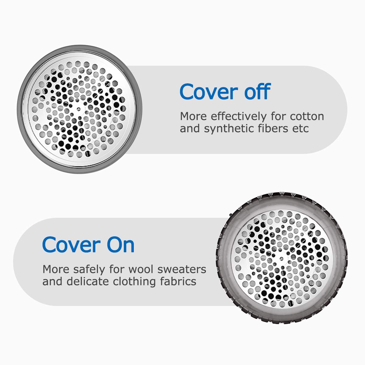 BEAUTURAL Fabric Shaver and Lint Remover, Sweater Defuzzer with 2-Speeds, 2 Replaceable Stainless Steel Blades, Battery Operated, Remove Clothes Fuzz, Lint Balls, Pills, Bobbles 🍁 All In One Marketplace Canada