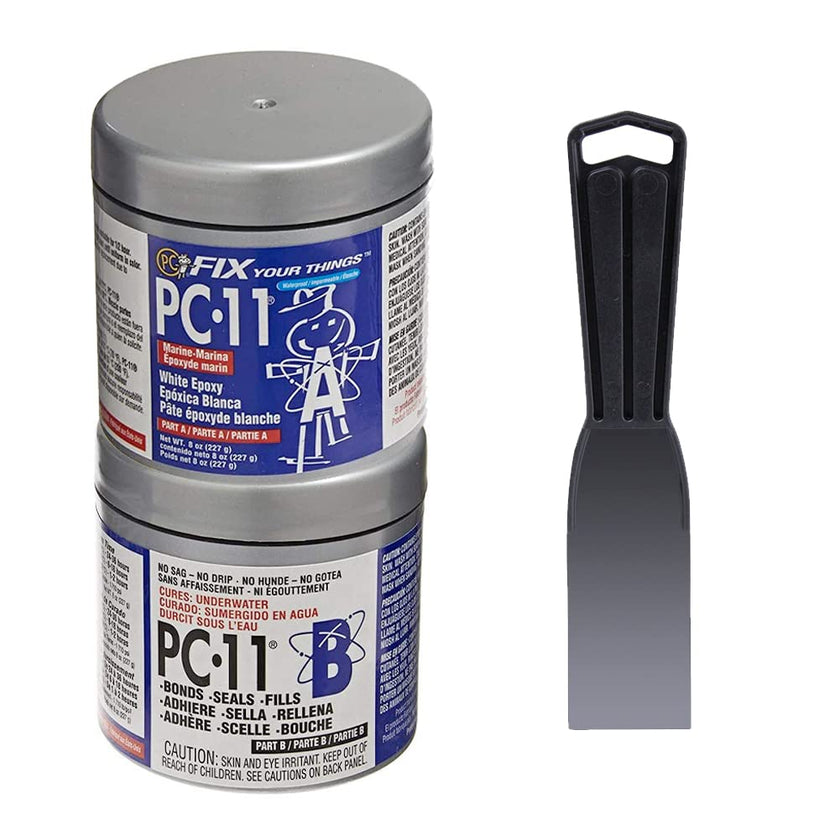PC Products PC-11 Epoxy Adhesive Paste Kit with Mixing Tool, Two-Part Marine Grade, 1/2lb in Two Cans, Off White, (20128) 🍁 All In One Marketplace Canada