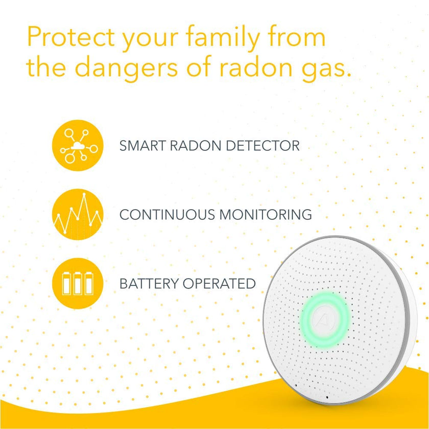 Airthings Wave Radon - Smart Radon Detector with Humidity & Temperature Sensor – Easy-to-Use – Accurate – No Lab Fees – Battery Operated - Free App 🍁 All In One Marketplace Canada