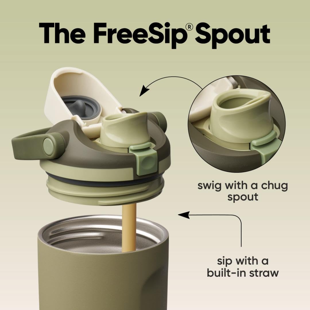 Owala FreeSip Sway Insulated Stainless Steel Water Bottle with Two-Way Spout, Built-In Straw and Bucket Handle, Made for Travel, School, and Sports, 30oz, BPA Free, Leak Proof, Off Road 🍁 All In One Marketplace Canada