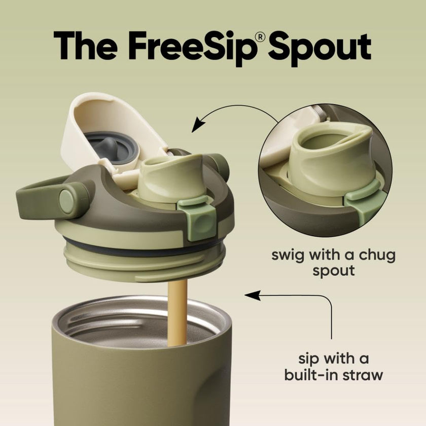 Owala FreeSip Sway Insulated Stainless Steel Water Bottle with Two-Way Spout, Built-In Straw and Bucket Handle, Made for Travel, School, and Sports, 30oz, BPA Free, Leak Proof, Off Road 🍁 All In One Marketplace Canada