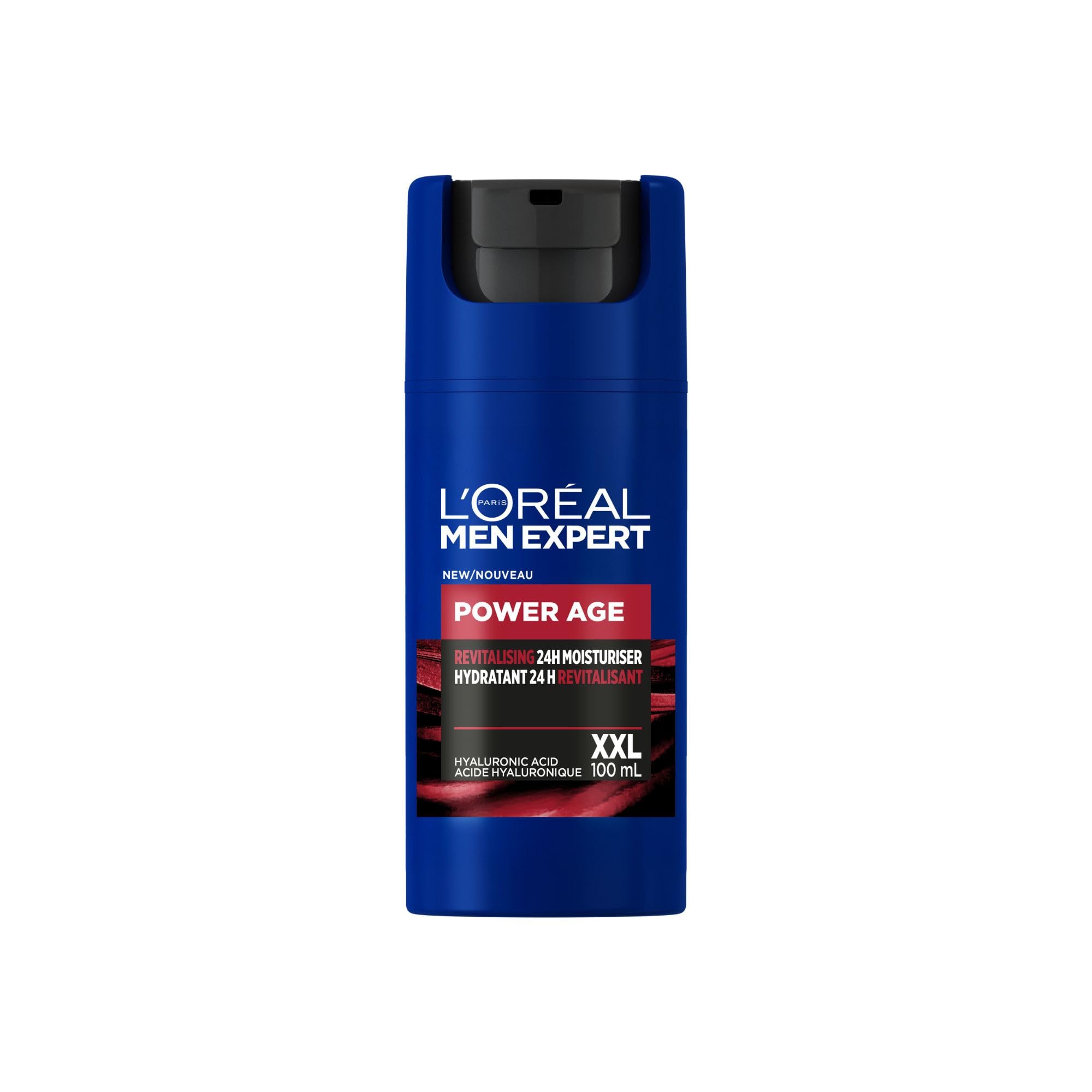 L'Oréal Paris Men Expert Power Age XXL 24 HR Hydrating Face Moisturizer for Men with Hyaluronic Acid & Vitamins, For Dry & Aging Skin, Fights Signs & Look of Aging, 100 mL 🍁 All In One Marketplace Canada