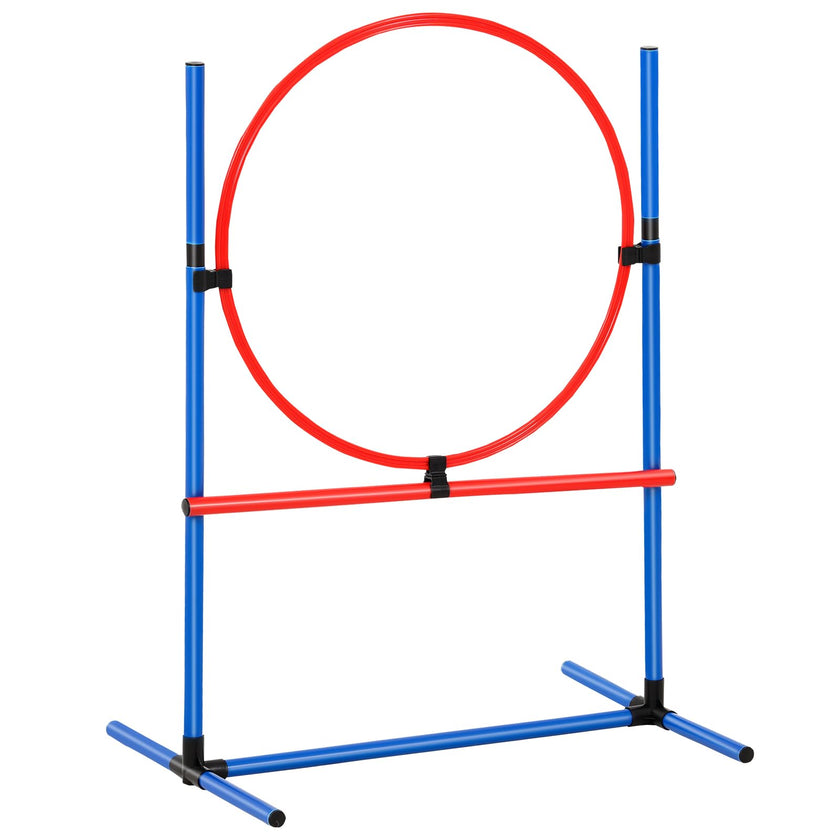 VEVOR Dog Agility Training Equipment, 7 PCS Set Upgrade w/Adjustable High Hurdles,6 Weave Poles,2 Tunnels,Jump Ring,Pause Box, Whistle,Foldable Bowl,Puppy Obstacle Course Kit w/ 3 Bags 🍁 All In One Marketplace Canada