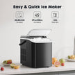 Sweetcrispy Quiet Countertop Ice Maker, 26 lbs per Day, 9 Bullet Ice Cubes in 6 Mins, Portable Ice Machine with Handle, Self-Cleaning, Compact for Home RV Camping Party, Dark Black 🍁 All In One Marketplace Canada