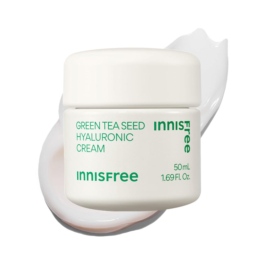 innisfree Green Tea Seed Hyaluronic Acid Cream With Squalane and Ceramides, Korean Hydrating Face Moisturizer and Balancing Cream 🍁 All In One Marketplace Canada