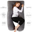 Chilling Home 59 Inch Pregnancy Pillow for Sleeping, Maternity Pillow for Pregnant Women, Full Body Pillow for Adults, Comfort U Shaped Pregnancy Pillow with Removable Washable Velvet Cover, Dark Grey 🍁 All In One Marketplace Canada