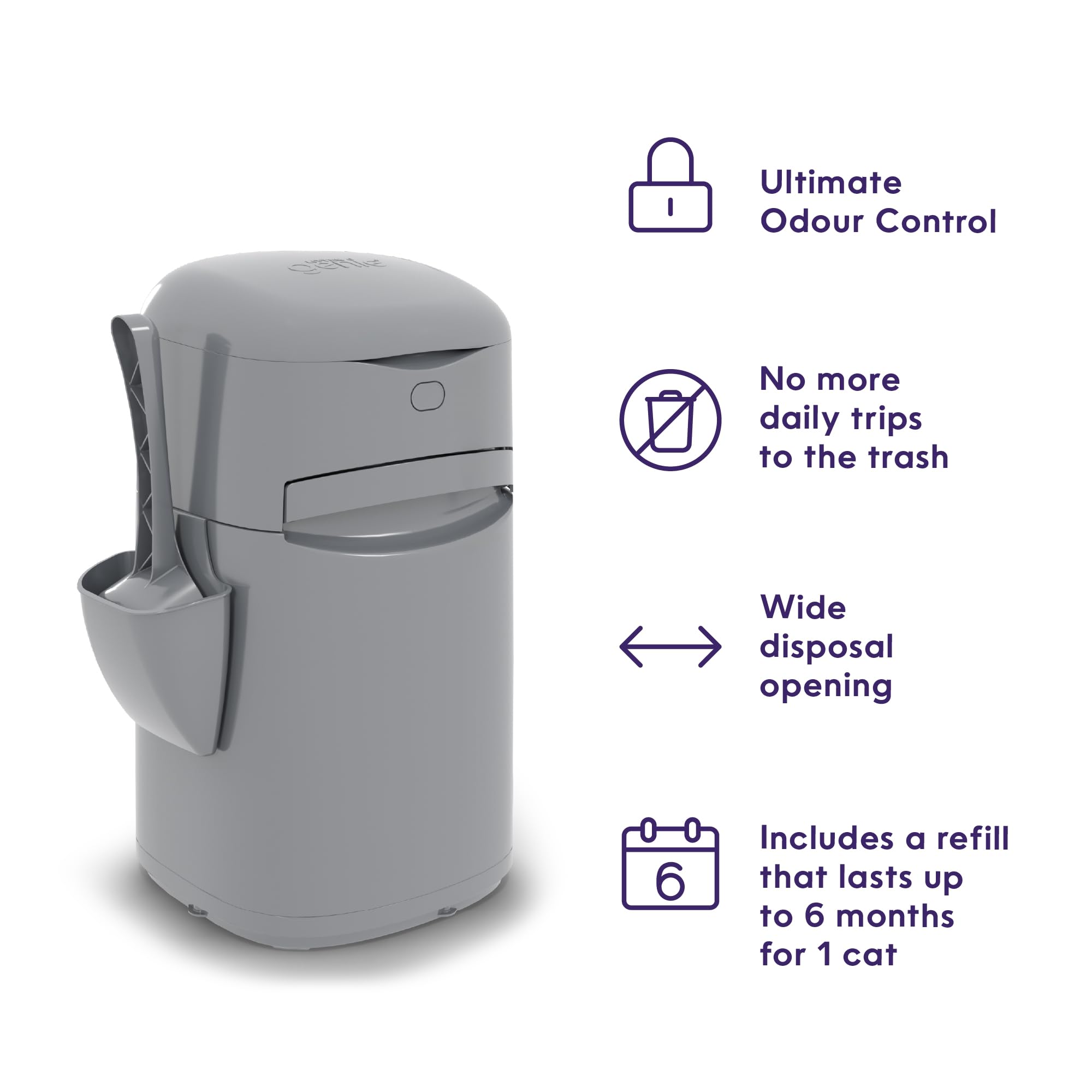 Litter Genie Easy Roll Pail with Easy Roll Refill, 24 Bags 🍁 All In One Marketplace Canada