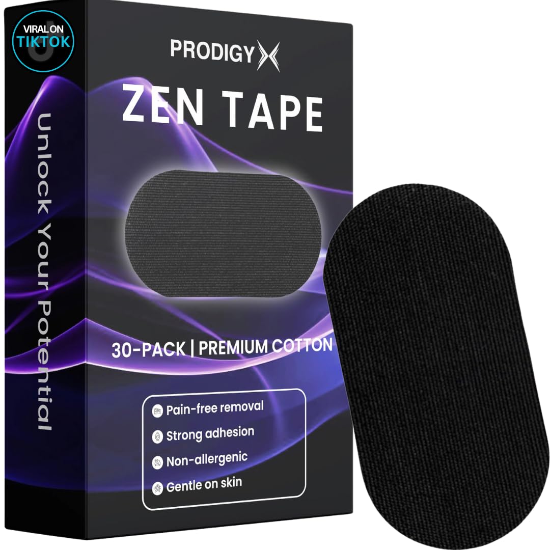 PRODIGY X Zen Tape (30 Pack) - Gentle Support Strips for Nasal Breathing, Pain Free Removal, Hypoallergenic, Latex Free & Friendly Adhesive Cotton Tape 🍁 All In One Marketplace Canada