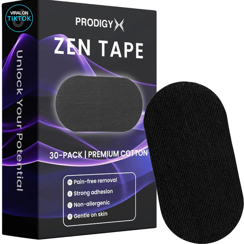 PRODIGY X Zen Tape (30 Pack) - Gentle Support Strips for Nasal Breathing, Pain Free Removal, Hypoallergenic, Latex Free & Friendly Adhesive Cotton Tape 🍁 All In One Marketplace Canada