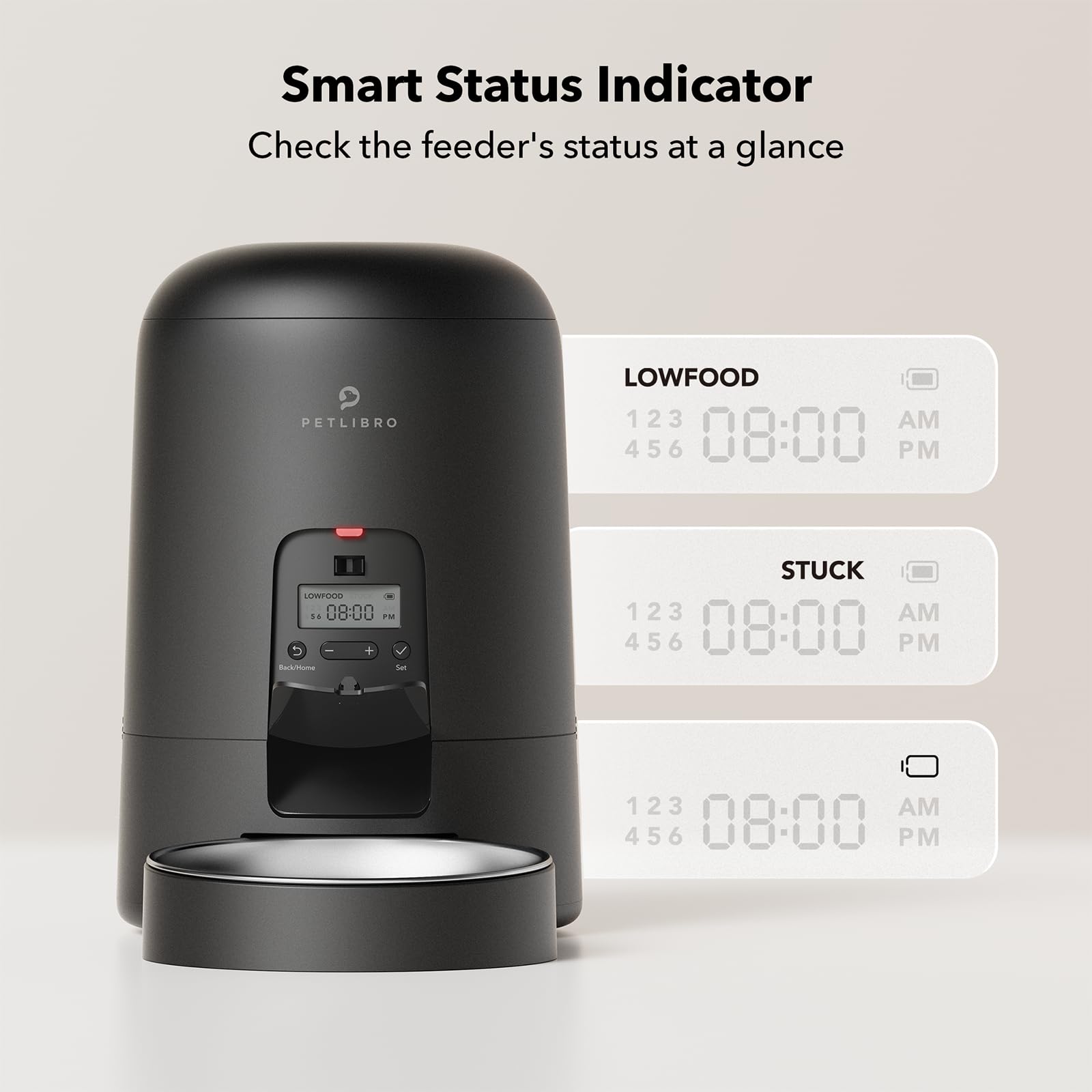 PETLIBRO Automatic Cat Feeder, 2L Timed Cat Feeder with 180-Day Battery Life, Automatic Pet Feeder for Cat & Dog, Cat Food Dispenser Program 1-6 Meals Control, Automatic Dog Feeder for Dry Food 🍁 All In One Marketplace Canada