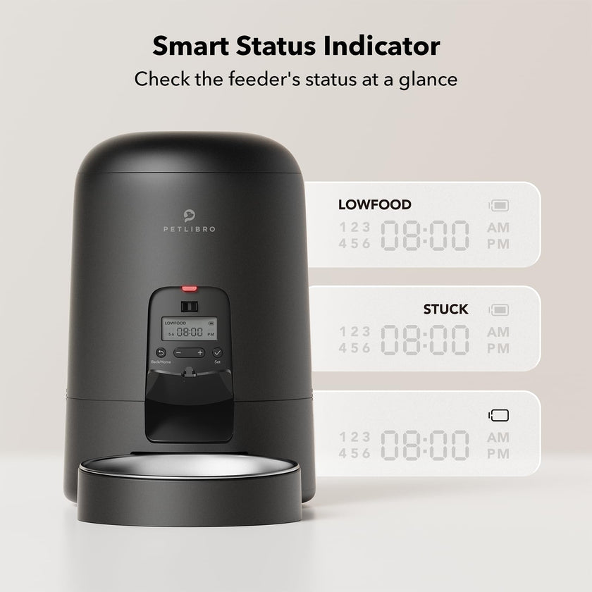 PETLIBRO Automatic Cat Feeder, 2L Timed Cat Feeder with 180-Day Battery Life, Automatic Pet Feeder for Cat & Dog, Cat Food Dispenser Program 1-6 Meals Control, Automatic Dog Feeder for Dry Food 🍁 All In One Marketplace Canada