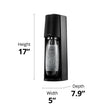 SodaStream Terra Sparkling Water Maker with CO2 Cylinder, 1L Dishwasher Safe Bottle & Bubly Drink (Black) 🍁 All In One Marketplace Canada
