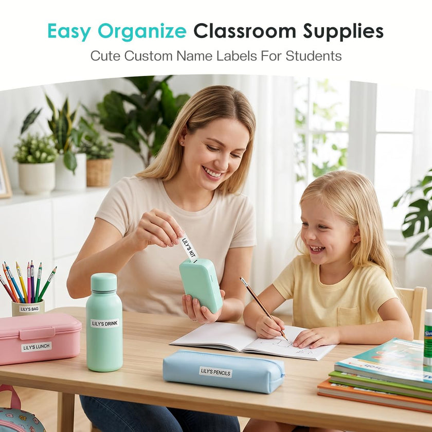 Phomemo D30 Label Maker Machine with Tape, Portable Bluetooth Label Printer, Small Smart Phone Handheld Sticker Mini Labeler Multiple Templates Font Icon Easy to Use Inkless Rechargeable F Office Home 🍁 All In One Marketplace Canada