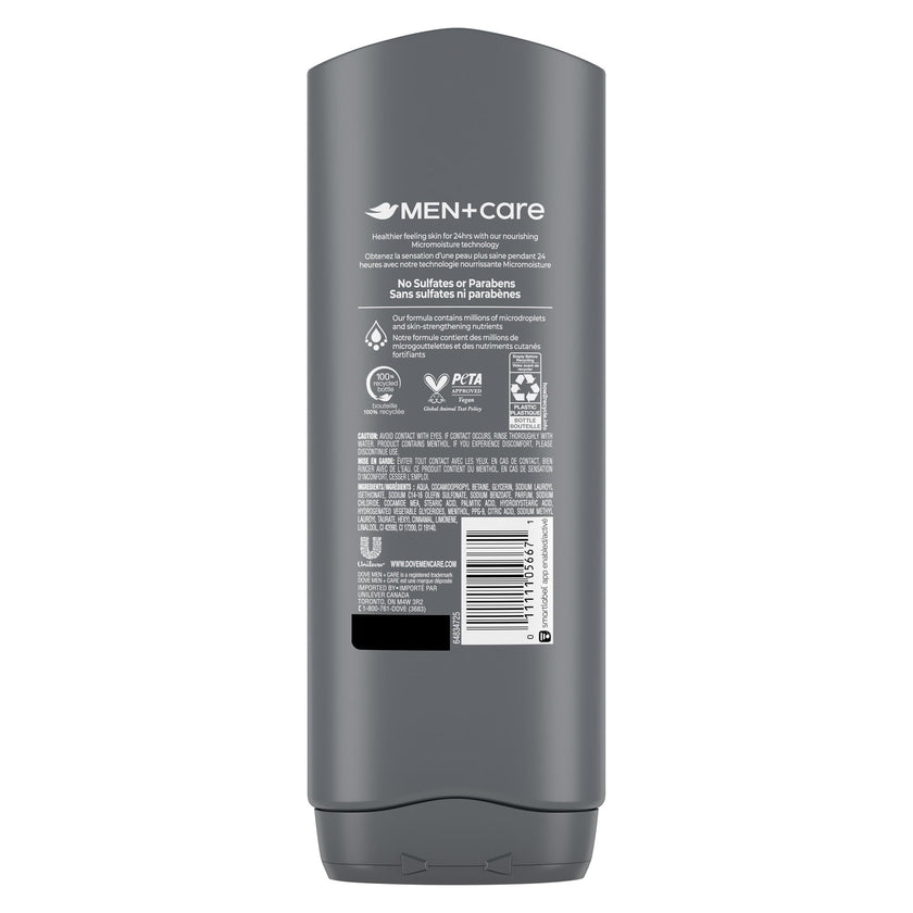 Dove Men+Care Body and Face Wash, with 24-hour Nourishing Micromoisture for Healthy & Smooth Skin, Extra Fresh, Men's Body Wash, 532ml 🍁 All In One Marketplace Canada