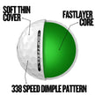 Srixon Soft Feel_14 Ultra Soft & Durable Golf Balls | Stable Trajectory & Controlled Spin| Premium Feel & Control Around The Green| Yellow/White 🍁 All In One Marketplace Canada
