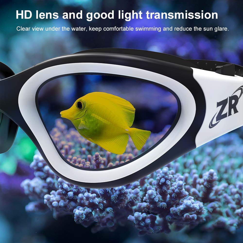 ZIONOR Swimming Goggles G1 Polarized Swim Goggles UV Protection Watertight Anti-Fog Adjustable Strap Comfort fit for Unisex Adult Men and Women-White Frame Gold Lens 🍁 All In One Marketplace Canada