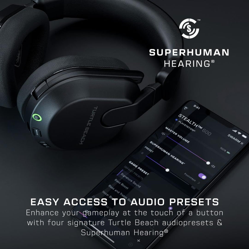 Turtle Beach Stealth 600 Wireless Multiplatform Amplified Gaming Headset for PS5, PS4, PC, Nintendo Switch & Mobile – Bluetooth, 80-Hr Battery, Noise-Cancelling Flip-to-Mute Mic, 50mm Speakers – Black 🍁 All In One Marketplace Canada