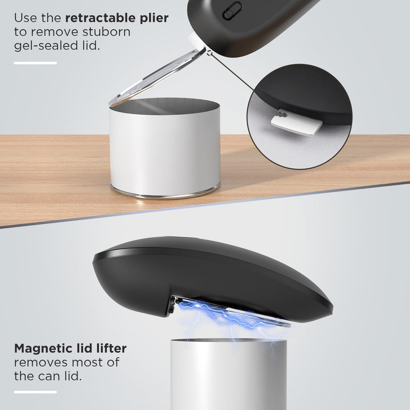 Canslab Ultrablade PRO- Auto Stop Rechargeable Electric Can Opener for Seniors with Arthritis- Battery Automatic Can Opener for Any Size Can - Smooth Edge, Food Safe, Easy Handsfree One Touch, Black 🍁 All In One Marketplace Canada