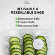 Chef Preserve Compact Vacuum Sealer for Food (Vacuum Sealer Machine + 30 Reusable Vacuum Bags) Powerful Handheld Vacuum Sealer Machine, Seal Meal Saver, Portable Food Sealer 🍁 All In One Marketplace Canada