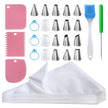 firstake Piping Bags and Tips Set - 100pcs 12 Inch Icing Bags with 14 Tips 🍁 All In One Marketplace Canada