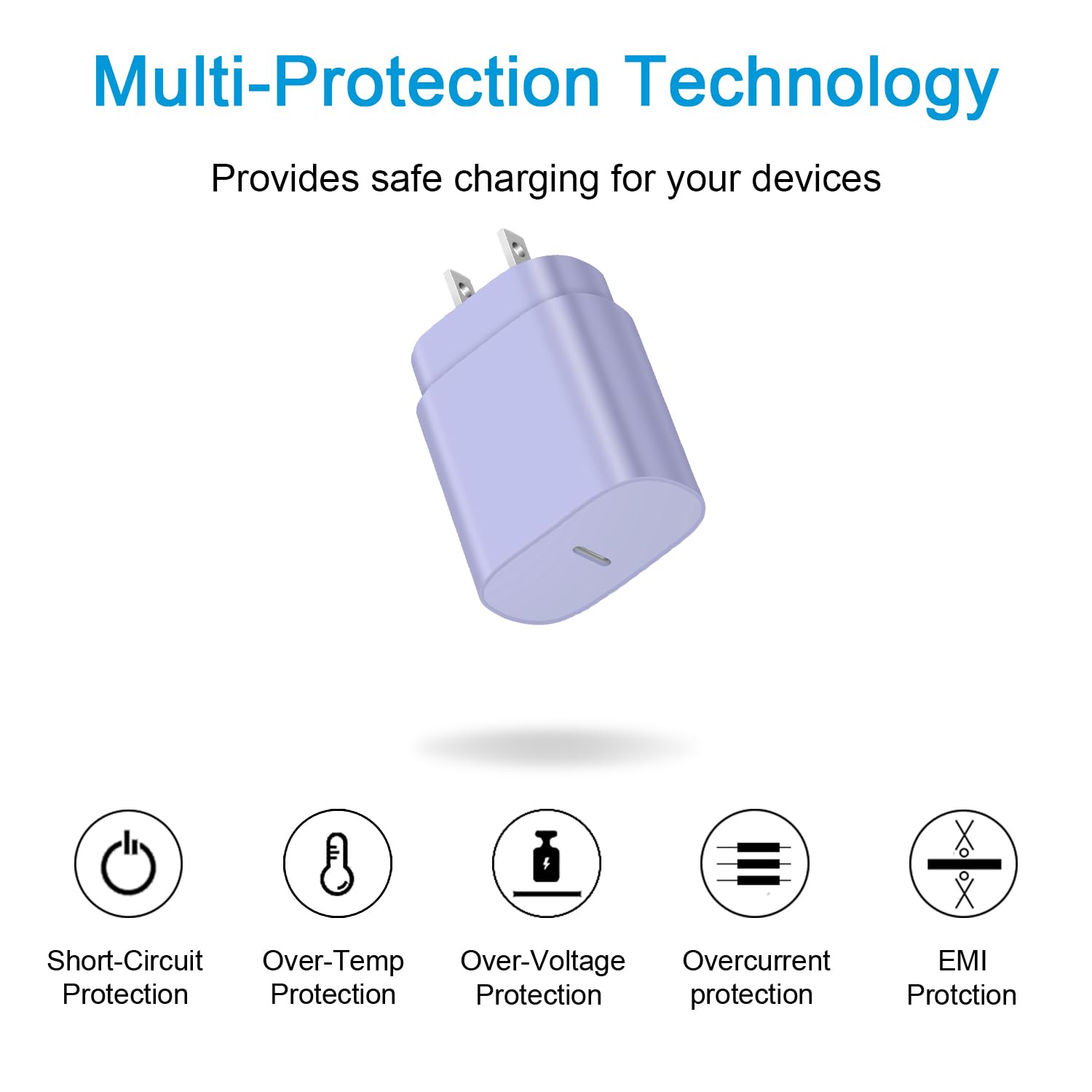 Coreykin 2 Pack USB C Fast Charger, 25W PD Super Fast Charging Block, Compatible with Galaxy S23/S22/S21/S20/S10/S9/Note20/Note10, with 6ft USB C Cable 🍁 All In One Marketplace Canada