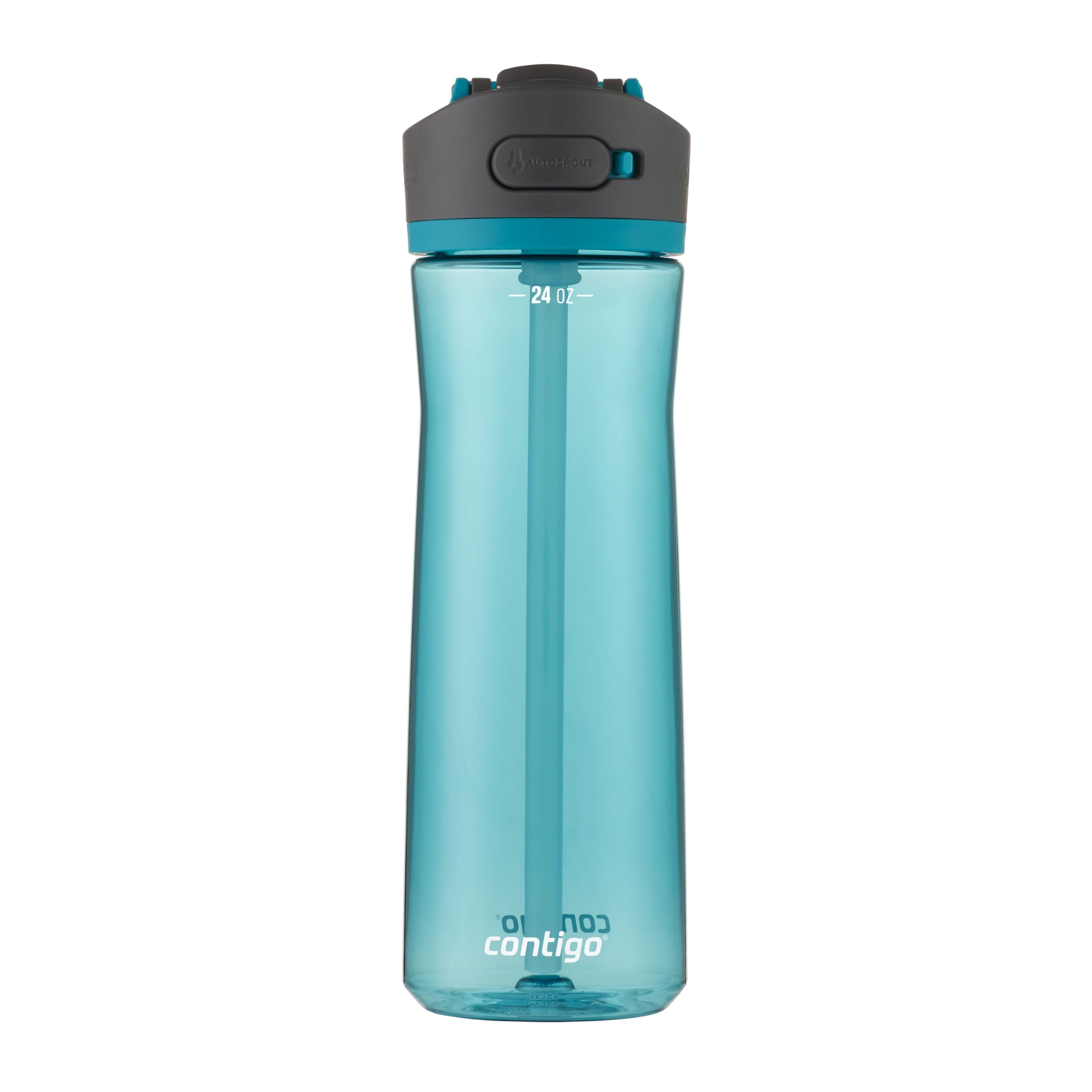Contigo Ashland 2.0 Water Bottle with Straw and Leak-Proof Locking Lid, BPA-Free Plastic, Dishwasher Safe, Juniper, 24 oz (709 mL) 🍁 All In One Marketplace Canada