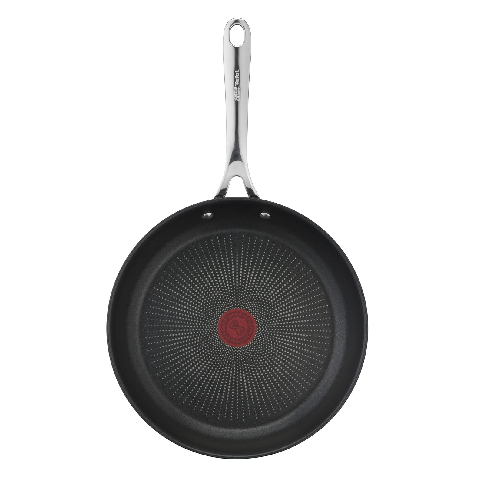 Jamie Oliver by Tefal Nonstick Coated Stainless Steel Pan 11-Inch, Induction Compatible, Oven Safe up to 500°F, Chef's Stainless Steel Skillet, Non Stick Frying Pans, Silver 🍁 All In One Marketplace Canada