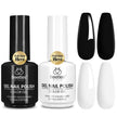 Beetles Gel Nail Polish Kit- 2 Pcs 15ml Black And White Gel Polish Black Gel Nail Polish Black Nail Polish Soak Off Led Gel Polish Nail Art Manicure Salon Diy at Home 🍁 All In One Marketplace Canada