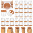 32 Pcs Chair Leg Floor Protectors for Hardwood Floors Silicone Covers to Protect Wood Tile Floors Felt Pads Furniture Leg Caps Anti-Scratch Reduce Noise (Fit:1.3