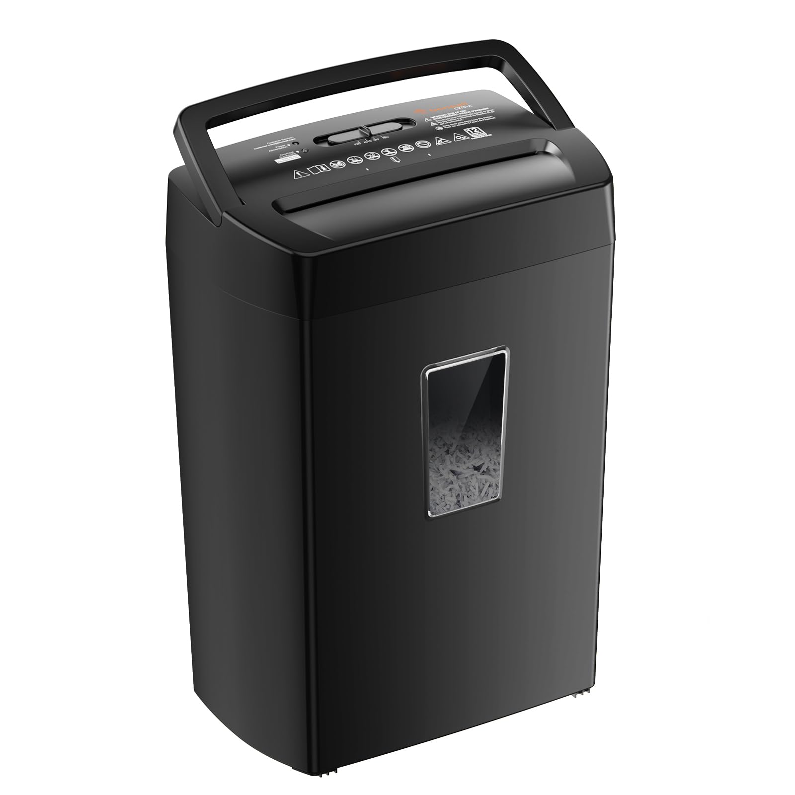 Bonsaii 12-Sheet Cross Cut Paper Shredder, 5.5 Gal Home Office Heavy Duty Shredder for Paper, Credit Card, Mail, Staples, with Transparent Window, High Security Level P-4 (C275-A) 🍁 All In One Marketplace Canada