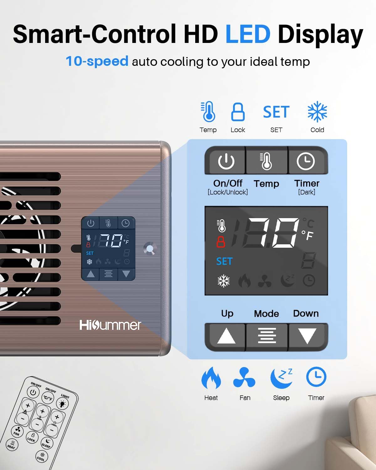 Hisummer Register Booster Fan for 4