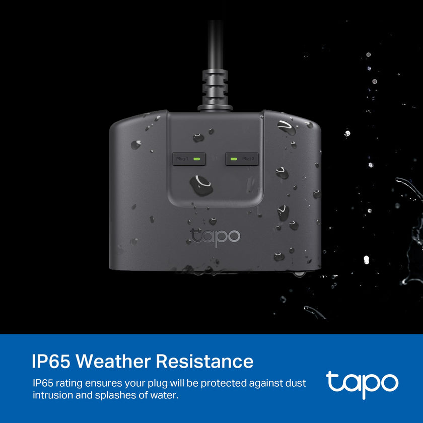 TP-Link Tapo Matter Outdoor Smart Plug, 2 Individual outlets, IP65 Weather Resistance, Works with Apple Home, Alexa, Google Home, Long Wi-Fi Range, 2.4G Wi-Fi Only, ETL Certified (Tapo P400M) 🍁 All In One Marketplace Canada