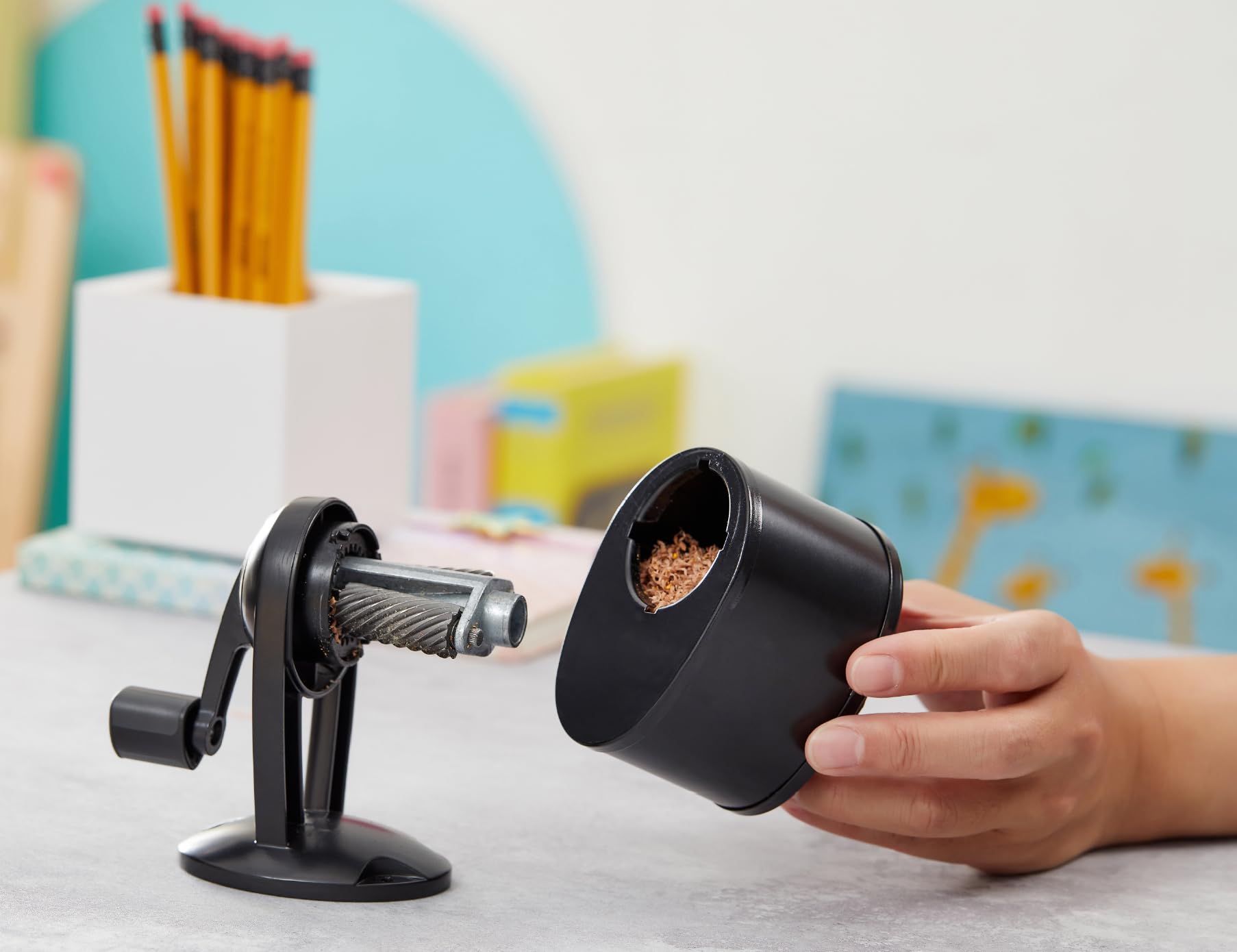 Bostitch Office Wall Mount Manual Pencil Sharpener, Tip Saver, 8 Hole Dial, 6X Longer Cutter Life, Vertical or Horizontal Mounting Black (MPS1-BLK) 🍁 All In One Marketplace Canada